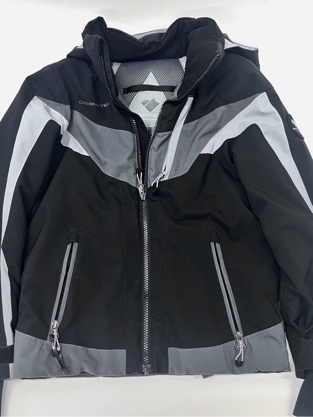 Obermeyer Kids Black and Gray Ski Jacket with Hood